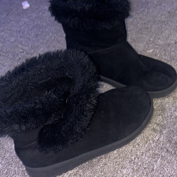 Black Fluffy Uggs - Picture 2 of 2